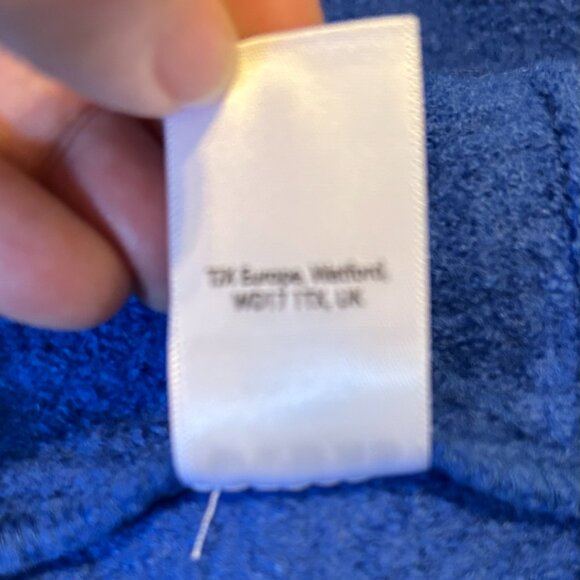 Tahari Wool Asymmetrical Jacket Collar Zippers Long Sleeves, Royal Blue Size M - Picture 12 of 12